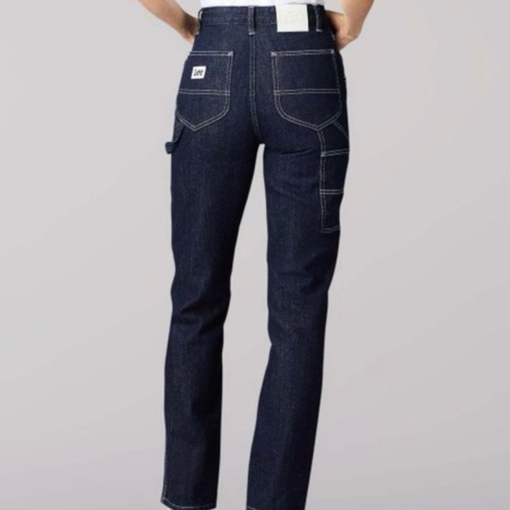 NWT Lee Vintage Modern Collection Dark Denim Straight Leg Carpenter Jeans Sz 24